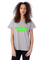 gray neon green asshole t-shirt