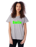 Smile green gray t-shirt