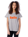 Smile orange gray t-shirt
