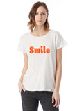 Smile orange white t-shirt